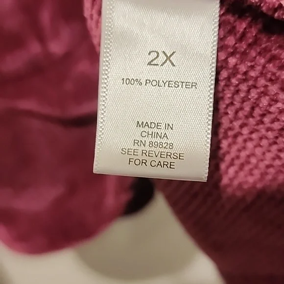 Logo By Lori Goldstein Super Soft Chenille Oversized Sweater 2x - Picture 6 of 6